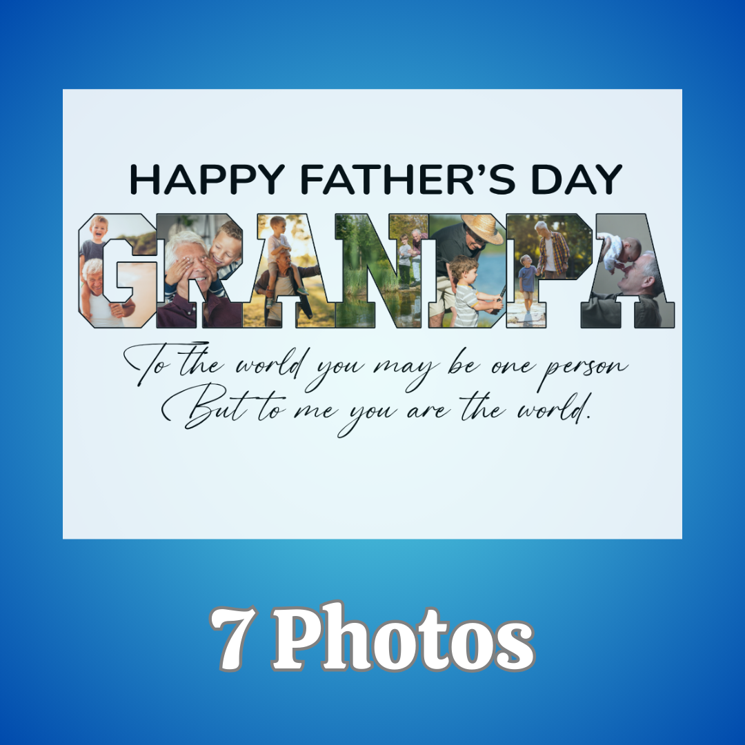 Dad - Grandpa 10 x 8 Custom Personalized Photo Sign Dad - Grandpa 10 x 8 Custom Personalized Photo Sign