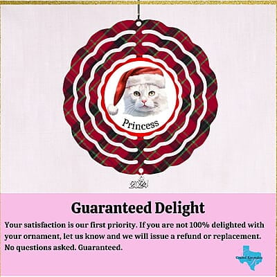 Breeds Starting with A Cat in Santa Hat Personalized 4" Wind Spinner Christmas Ornament Keepsake Pet Parent Gift Breeds Starting with A Cat in Santa Hat Personalized 4" Wind Spinner Christmas Ornament Keepsake Pet Parent Gift