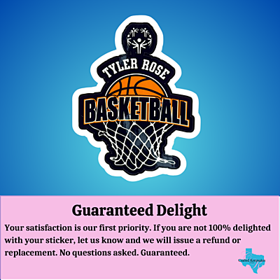 Custom Vinyl Waterproof Stickers – Tyler Rose Special Olympics Basketball Fundraiser Guarantee Custom Vinyl Waterproof Stickers – Tyler Rose Special Olympics Basketball Fundraiser Guarantee