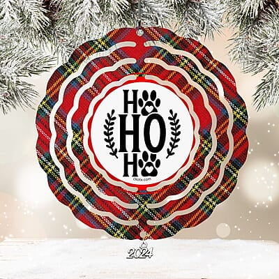Breeds Starting with H-L Dog Santa Hat Personalized 4" Wind Spinner Ornament Pet Parent Gift Breeds Starting with H-L Dog Santa Hat Personalized 4" Wind Spinner Ornament Pet Parent Gift