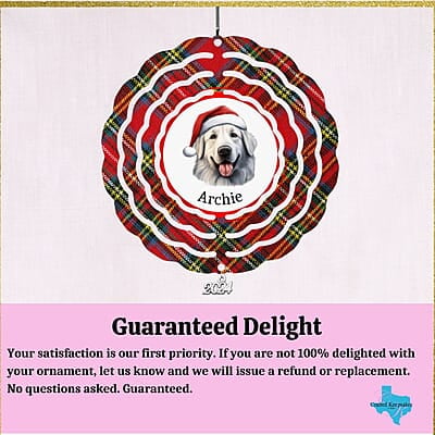 Breeds Starting with H-L Dog Santa Hat Personalized 4" Wind Spinner Ornament Pet Parent Gift Breeds Starting with H-L Dog Santa Hat Personalized 4" Wind Spinner Ornament Pet Parent Gift