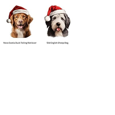 Breeds Starting with M-O Dog in Santa Hat Personalized 4" Wind Spinner Ornament, Pet Parent Gift Breeds Starting with M-O Dog in Santa Hat Personalized 4" Wind Spinner Ornament, Pet Parent Gift