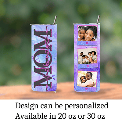 Mom Glam Glitter 6 Photo 20 oz Tumbler Mom Glam Glitter 6 Photo 20 oz Tumbler