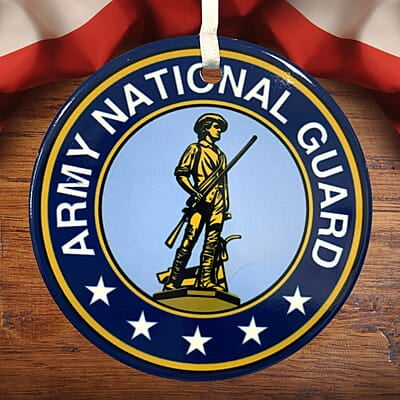 National Guard Ceramic Ornament, Custom Military Keepsake Gift Patriotic Serviceman, Veteran National Guard Ceramic Ornament, Custom Military Keepsake Gift Patriotic Serviceman, Veteran