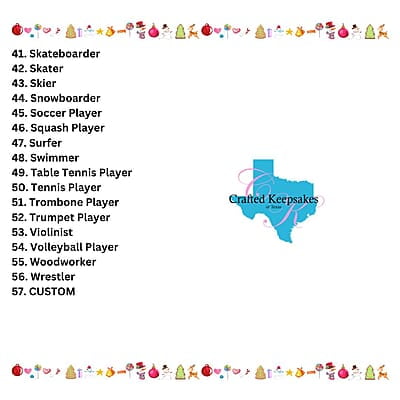 Santa's Favorite Hobby Sports Ornament Stocking Stuffer, Keepsake, Family, Group Gift Santa's Favorite Hobby Sports Ornament Stocking Stuffer, Keepsake, Family, Group Gift