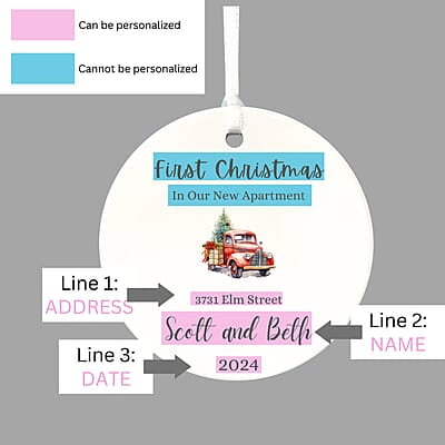 New Apartment Personalized 2024 Ornament, Treasured Quality Lasting Ceramic Keepsake, First Christmas Lasting Treasure, Heirloom Custom Gift New Apartment Personalized 2024 Ornament, Treasured Quality Lasting Ceramic Keepsake, First Christmas Lasting Treasure, Heirloom Custom Gift