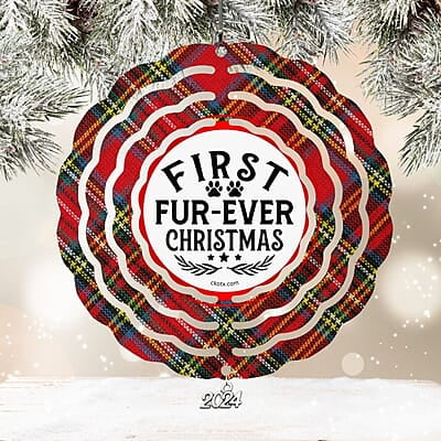 Breeds Starting with p Dog Santa Hat Personalized 4" Wind Spinner Ornament, Pet Parent Gift Breeds Starting with p Dog Santa Hat Personalized 4" Wind Spinner Ornament, Pet Parent Gift