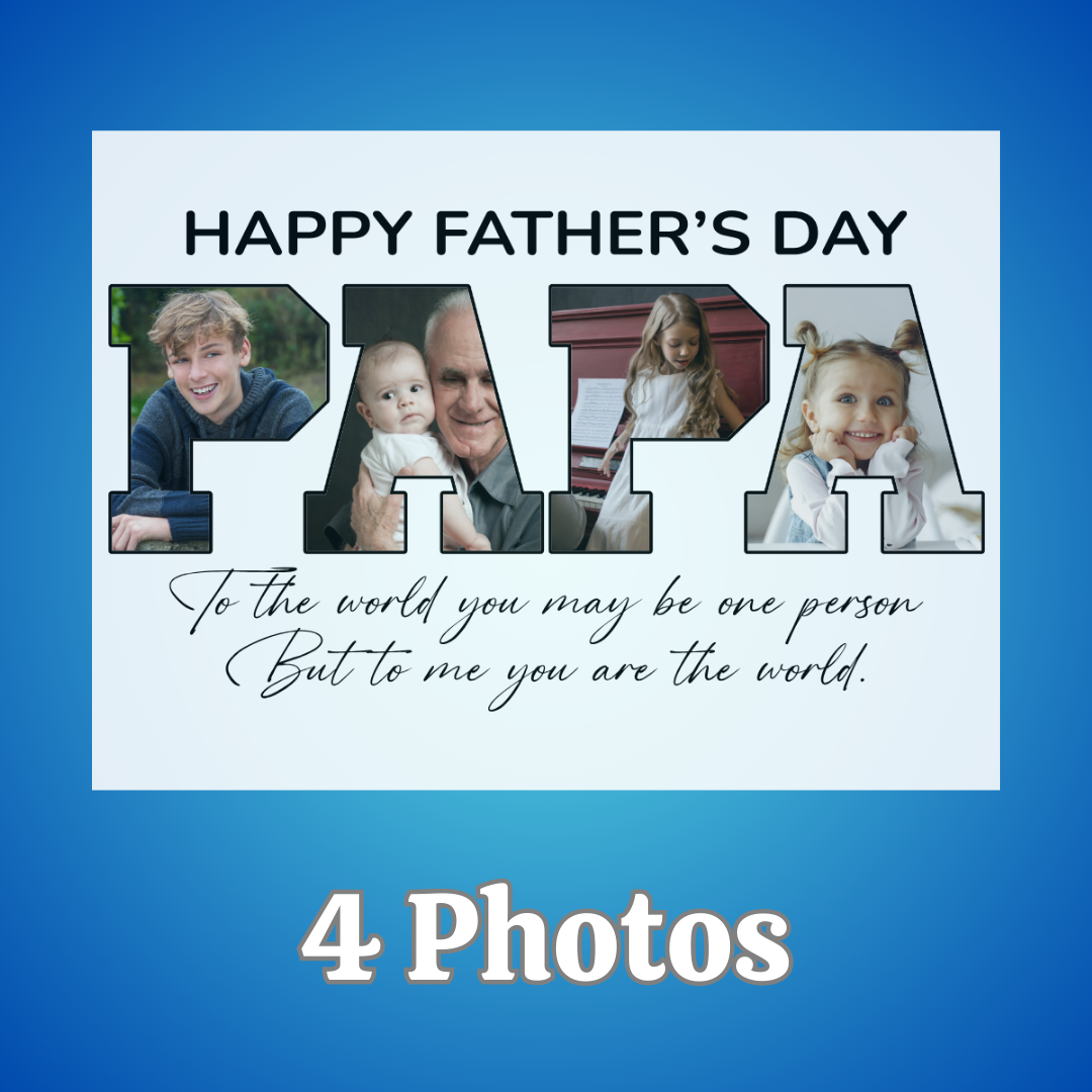 Dad - Grandpa 10 x 8 Custom Personalized Photo Sign Dad - Grandpa 10 x 8 Custom Personalized Photo Sign