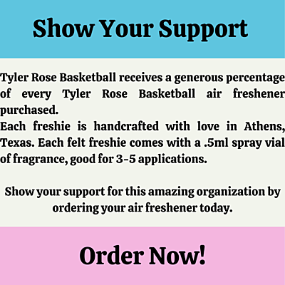 Custom Round Air Freshener – Tyler Rose Special Olympics Basketball Fundraiser made in Athens TX Custom Round Air Freshener – Tyler Rose Special Olympics Basketball Fundraiser made in Athens TX
