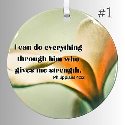 Personalized Scriptures - 3 inch Ceramic Ornament Personalized Scriptures - 3 inch Ceramic Ornament