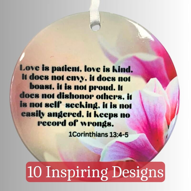 Personalized Scriptures - 3 inch Ceramic Ornament Personalized Scriptures - 3 inch Ceramic Ornament