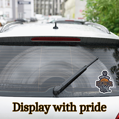 Custom Vinyl Waterproof Stickers – Tyler Rose Special Olympics Basketball Fundraiser on vehicle Custom Vinyl Waterproof Stickers – Tyler Rose Special Olympics Basketball Fundraiser on vehicle