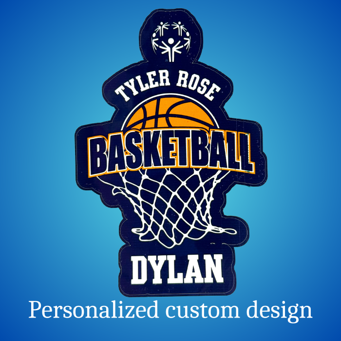 Personalized Custom Vinyl Waterproof Stickers – Tyler Rose Special Olympics Basketball Fundraiser Personalized Custom Vinyl Waterproof Stickers – Tyler Rose Special Olympics Basketball Fundraiser