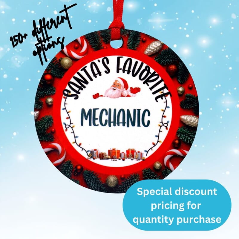 Santa's Favorite Occupation Ornament Gift Stocking Stuffer, Budget Friendly MDF Thoughtful Keepsake, Family, Group, & Business Gift Santa's Favorite Occupation Ornament Gift Stocking Stuffer, Budget Friendly MDF Thoughtful Keepsake, Family, Group, & Business Gift