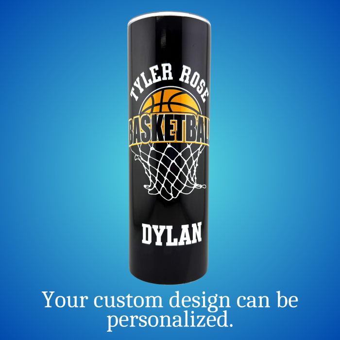 Personalized Custom Skinny Tumbler – Tyler Rose Special Olympics Basketball Fundraise 20 oz back Personalized Custom Skinny Tumbler – Tyler Rose Special Olympics Basketball Fundraise 20 oz back
