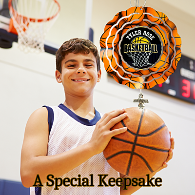 Custom 4" Aluminum Wind Spinners – Tyler Rose Special Olympics Basketball Fundraiser lifestyle Custom 4" Aluminum Wind Spinners – Tyler Rose Special Olympics Basketball Fundraiser lifestyle